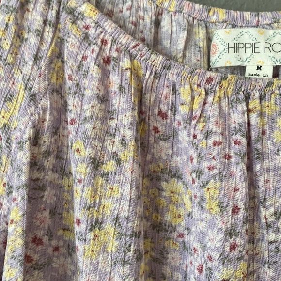Hippie Rose Blouse Lavender Floral Medium - Picture 4 of 4